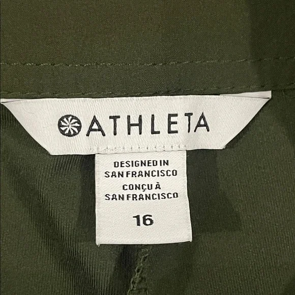Athleta Skyline High Rise Barrel Leg Pant Aspen Olive Size 16 - Picture 9 of 11